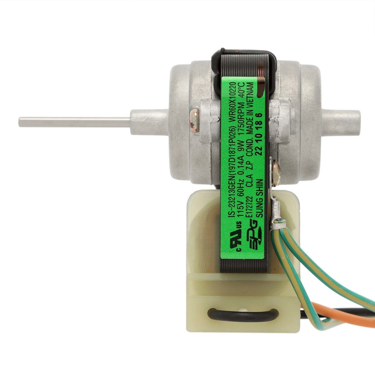 WR01F01600 - Genuine OEM GE Refrigerator Condenser Fan Motor, 9W/115V